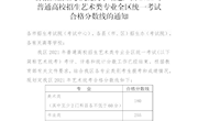 自治区招生考试院关于划定广西2021年普通高校招生艺术类专业全区统一考试合格分数线的通知